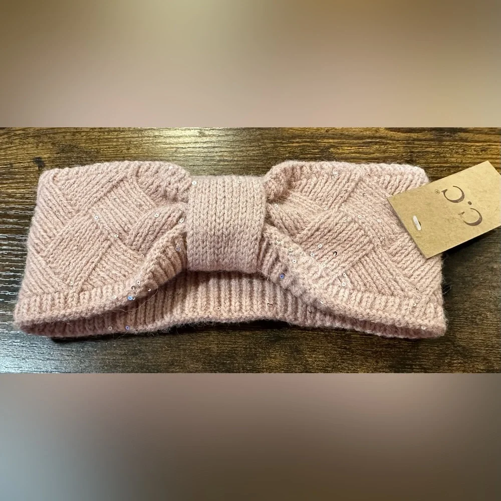 C.C Women’s Rose Pink Knit Headband NWT One Size